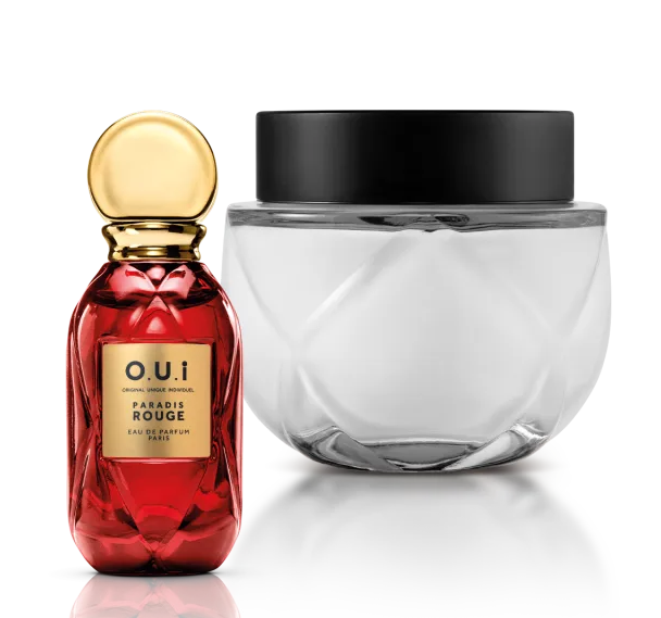 Combo O.U.i Paradis Rouge: Crème Riche 200g + Eau de Parfum 30ml
