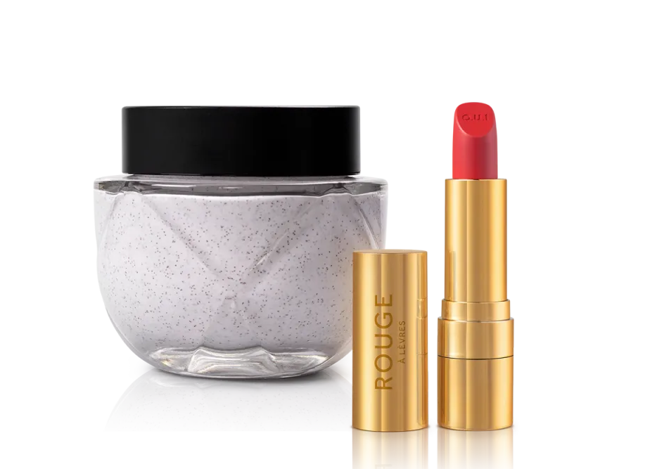 Combo Rouge Luxe: Batom Vermelho 3,5g + Esfoliante Corporal 200g