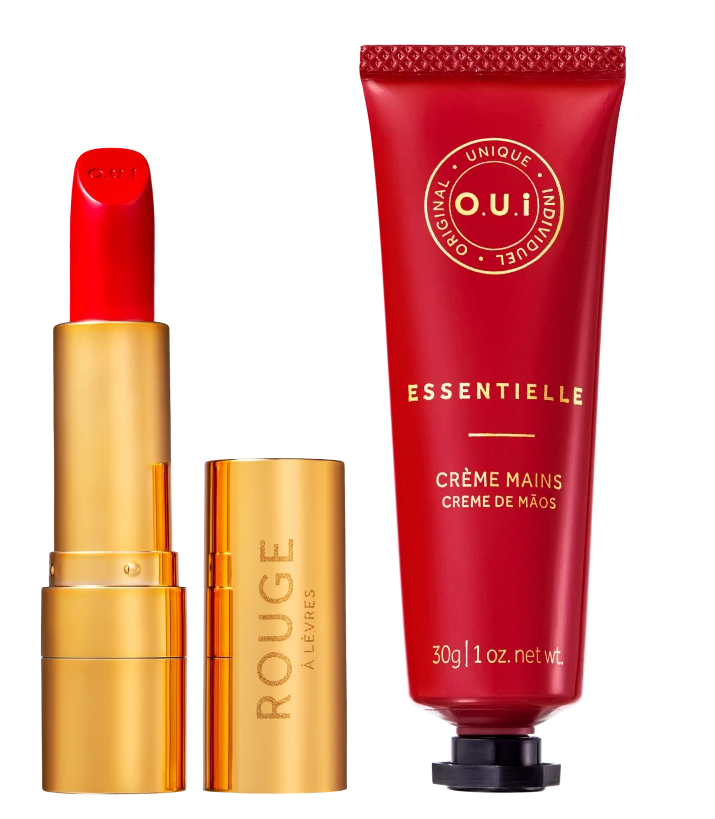 Kit O.U.i Rouge Luxe Essentielle - Batom 3,5g + Creme de Mãos 30g