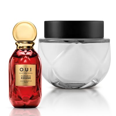 Combo O.U.i Paradis Rouge: Crème Riche 200g + Eau de Parfum 30ml
