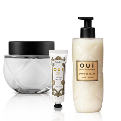 Combo O.U.i: Sabonete Líquido Jardin de Grasse 400ml + Creme para Mãos Jardin de Grasse 30g + Crème Riche L’Amour-Esse 142 200g