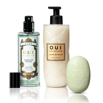 Combo O.U.i Jardin De Grasse: Eau De Parfum Com Válvula 100ml + Sabonete em Barra 90g + Sabonete Líquido 400ml