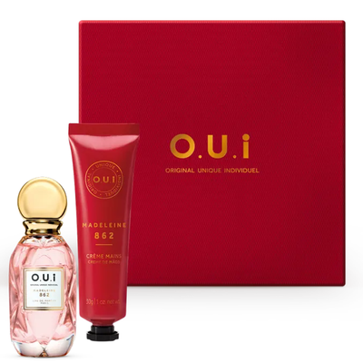 Combo O.U.i Madeleine 862: Eau de Parfum 30ml + Creme de Mãos 30g + Caixa P