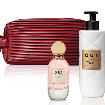 Combo Madeleine 862: Eau de Parfum Feminino 30ml + Loção Hidratante Corporal 400ml + O.U.i Nécessaire Vermelho Feminino